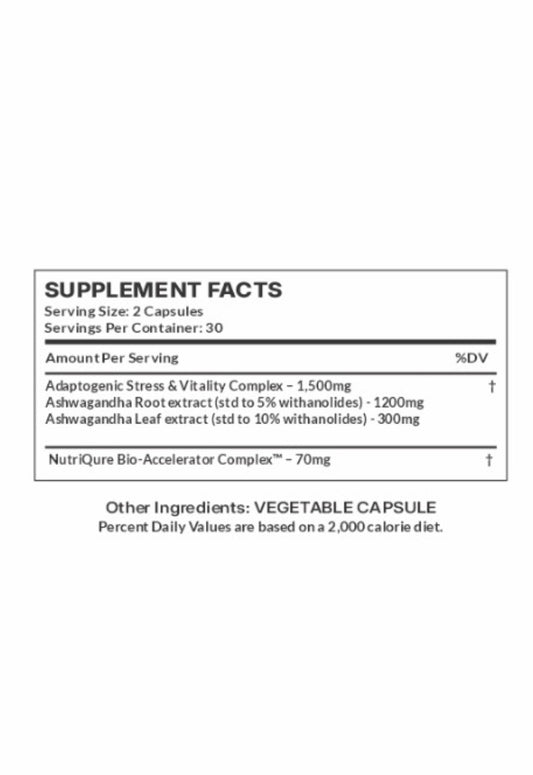 Ashwagandha Elite | High-Potency Stress & Vitality Support Formula | 60 Capsules | 30 Servings