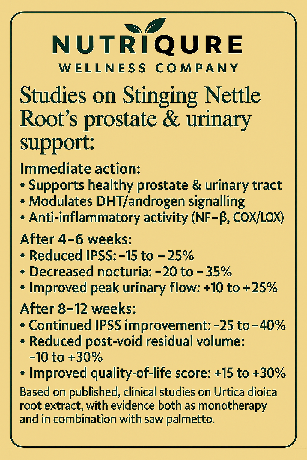 Stinging Nettle Root | Prostate, Hormone & Urinary Tract Support Formula 60 Capsules | 60 Servings | 570mg Total