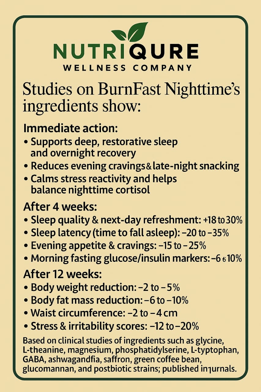 BurnFast | Nighttime Advanced Night-Time Thermogenic & Sleep Support Formula | 60 Capsules | 30 Servings