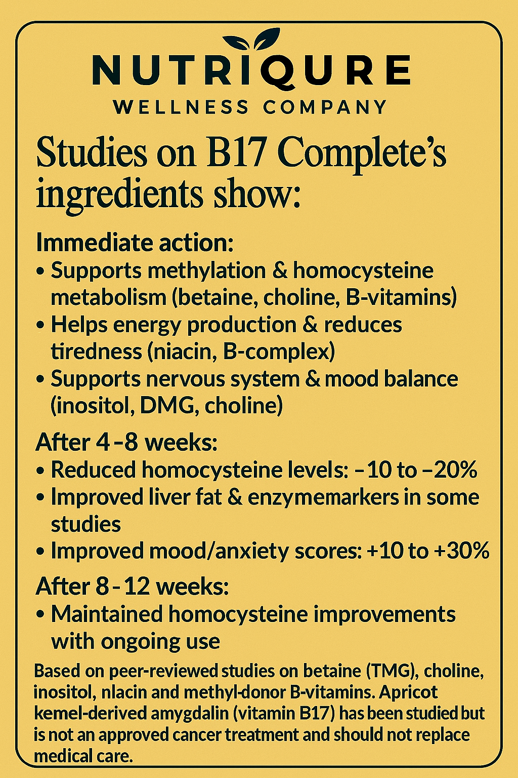 B17 Complete | Advanced Metabolic, Cellular & Methylation Support Formula 90 Capsules | 950mg per Capsule