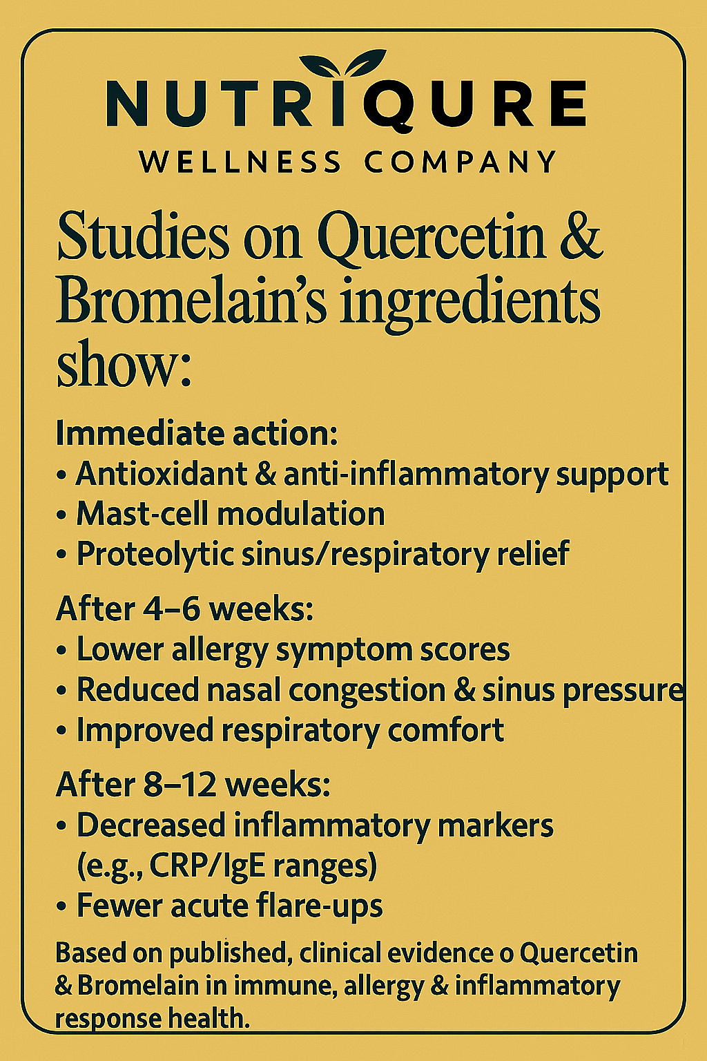 Quercetin & Bromelain | Advanced Allergy, Immunity & Inflammation Support 60 Capsules | 1,900mg per 2-capsule serving | Pharmacist Formulated