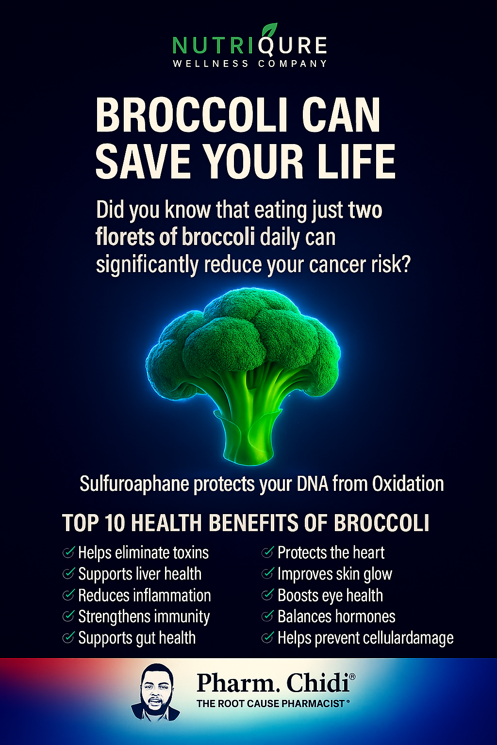 🥦 Broccoli vs. Free Radicals: How a Simple Vegetable Can Protect Your DNA — And the Advanced Formula That Supercharges It