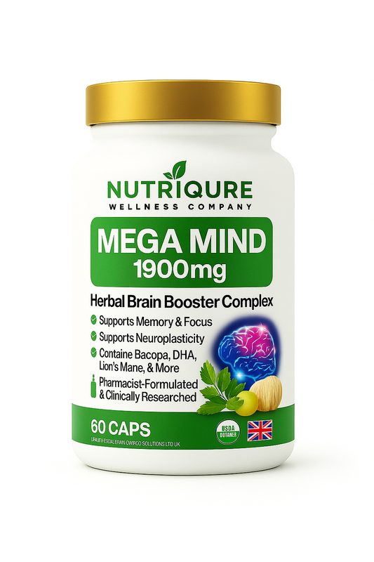 Mega Mind | Clinically Advanced Brain Performance & Neuroprotection Formula | 60 Capsules | 30 Servings