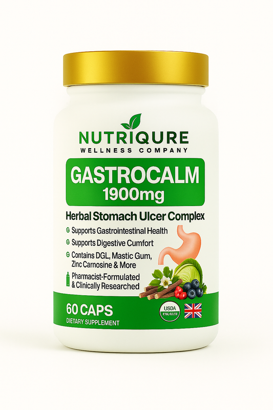 GastroCalm | Advanced GI Healing, Ulcer & H. pylori Defense Formula | 60 Capsules | 30 Servings