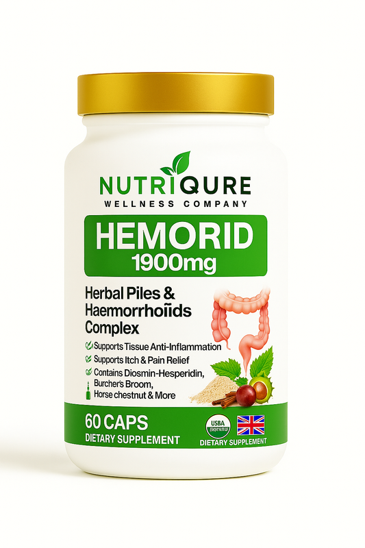 Hemorid | Hemorrhoid Relief, Circulatory & Tissue Repair Support | 60 Capsules | 30 Servings