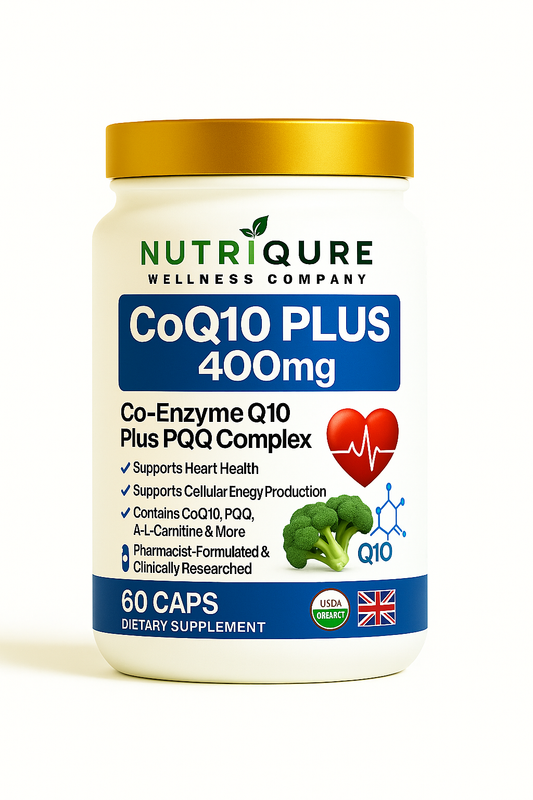 CoQ10 Plus | Advanced Mitochondrial Energy & Heart Health Complex 60 Capsules | 2-A-Day Formula