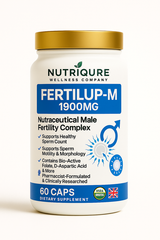 Fertilup-M | Advanced Male Fertility & Hormonal Vitality Formula | 60 Capsules | 30 Servings