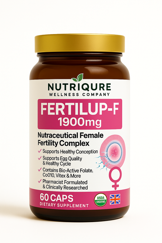 Fertilup-F | Advanced Female Fertility, Egg Quality & Hormonal Balance Formula | 60 Capsules | 30 Servings