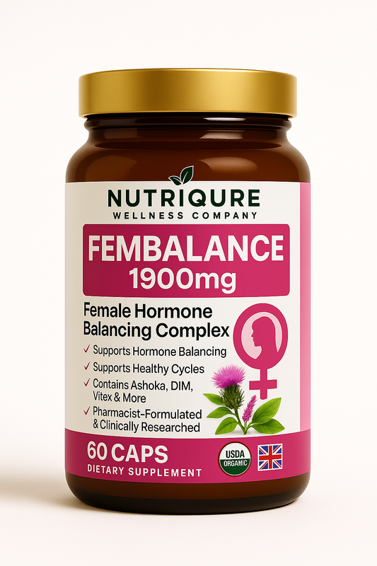 FemBalance | Advanced Female Hormonal Balance, Cycle Support & Estrogen Detox Formula | 60 Capsules | 30 Servings