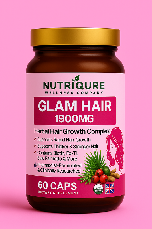 Glam Hair | Advanced Hair Growth, Thickness & Follicle Support Formula | 60 Capsules | 30 Servings