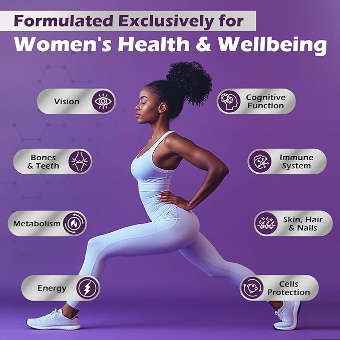 VITAGENERICS FitWoman High Strength Multivitamin & Minerals | x30 Tablets | with Folic Acid, Iron, Zinc, Selenium, Biotin, Vitamin C, B-Complex & More! UK Made Supplement for Women