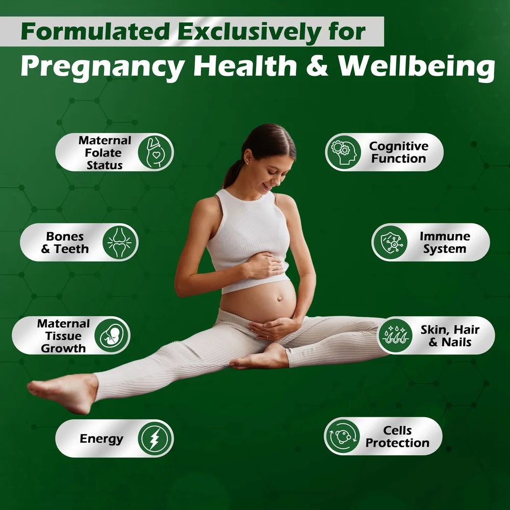 VITAGENERICS FitPregnancy Multivitamin & Minerals | 30 Tablets Plus 30 Capsules | with 600µg Folic Acid, Iron, Zinc, B Vitamins & More. UK Made for Pregnant Women