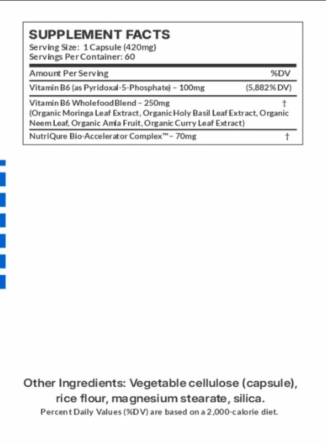 P-5-P Bioactive Vitamin B6 | Advanced Active B6 + Wholefood Co-Factors | 60 Capsules | 1 Capsule Daily | Pharmacist Formulated