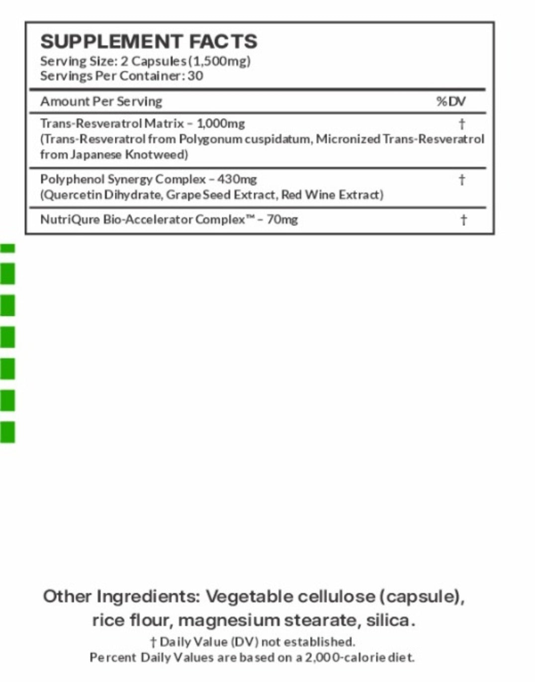 Trans-Resveratrol  |  High-Potency Antioxidant & Longevity Support  60 Capsules | 1,500mg Serving | Pharmacist Formulated