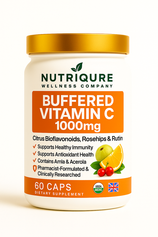 Buffered Vitamin C  |  Gentle, High-Absorption Vitamin C + Bioflavonoids + Botanical Antioxidants 60 Capsules | 1,900mg per Serving | Stomach-Friendly Formula
