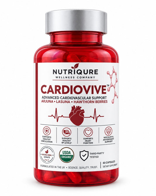 CARDIOVIVE cardiovascular support supplement bottle, 60 capsules