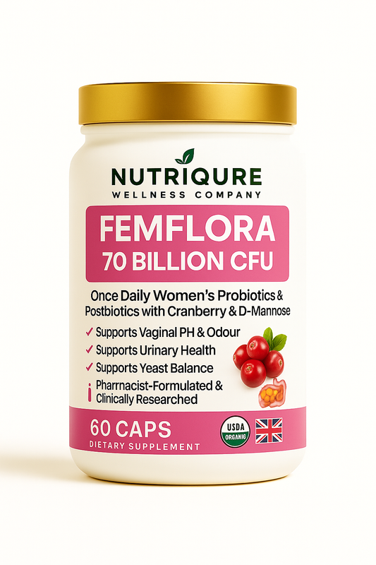 FemFlora  |  Advanced Vaginal, Urinary & Gut Microbiome Support Formula 60 Capsules | 30 Servings | 1,455mg Total