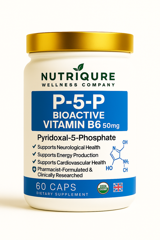P-5-P Bioactive Vitamin B6 | Advanced Active B6 + Wholefood Co-Factors | 60 Capsules | 1 Capsule Daily | Pharmacist Formulated