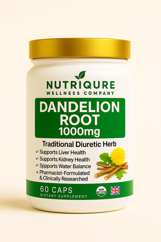 Dandelion Root  |  Advanced Liver, Kidney & Fluid Balance Support 60 Capsules | 1,070mg per Serving | Organic Herbal Extract