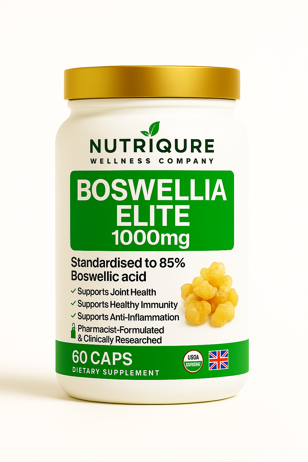 Boswellia Elite  |  Advanced Inflammation, Joint & Mobility Support Formula 60 Capsules | 30 Servings | 1,070mg Total