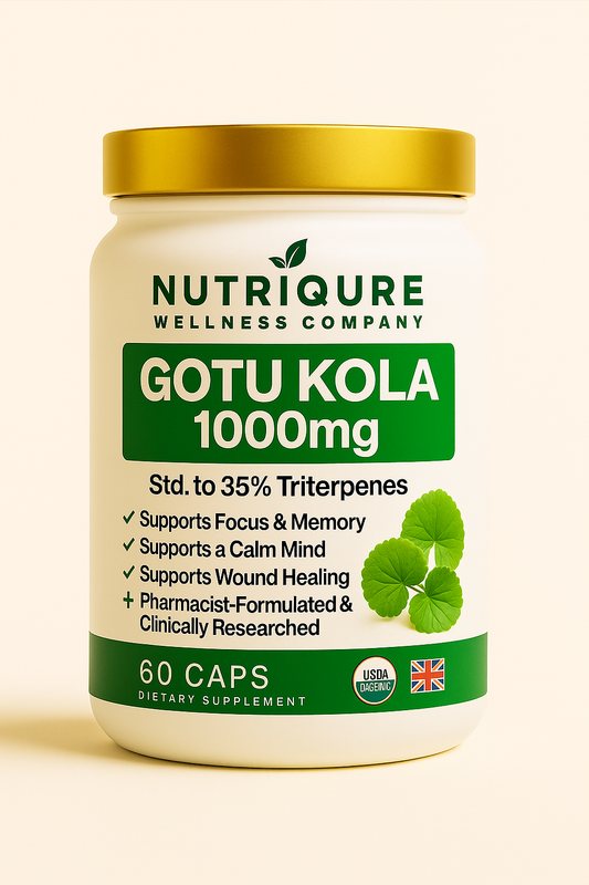 Gotu Kola   |  Advanced Cognitive, Circulatory & Skin Regeneration Support  60 Capsules | 1,070mg per 2-capsule serving | Pharmacist Formulated