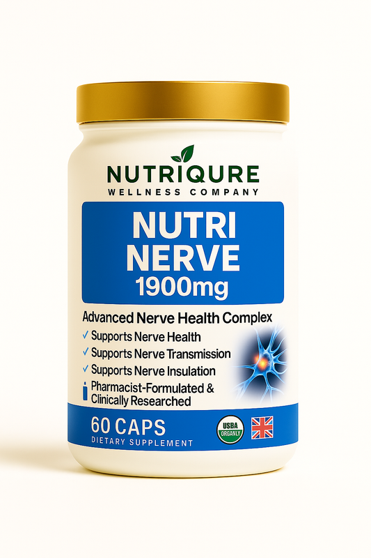 Nutri Nerve  |  Comprehensive Nerve Repair & Neuropathy Support Formula 60 Capsules | 30 Servings | 1,900mg Total
