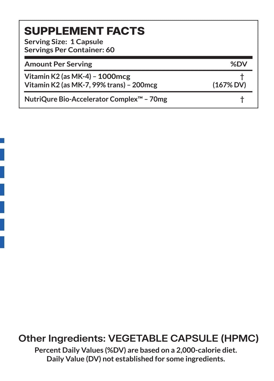 Vitamin K2 MK-4 + MK-7™  Dual-Phase Vitamin K2 Complex for Bone, Heart & Vascular Health 60 Capsules | 1 Capsule Daily | Pharmacist Formulated